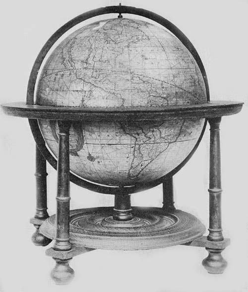 Terrestrial Globe of Gerhard and
Leonhard Valk, 1750 (?).