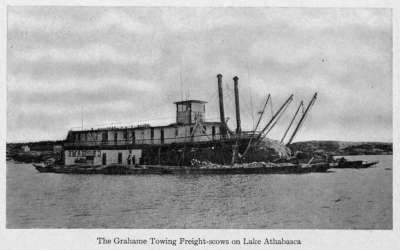 The Grahame Towing Freight-scows on Lake Athabasca