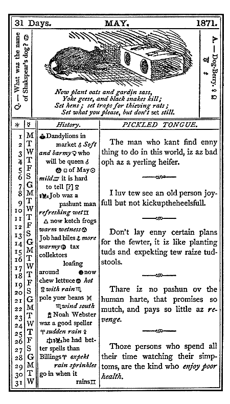 almanac May 1871