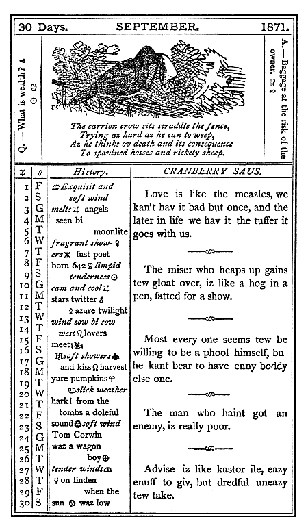 almanac September 1871