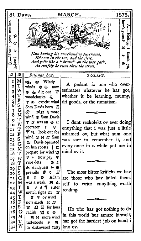 almanac March 1875