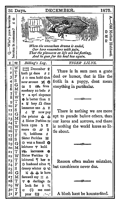 almanac December 1875