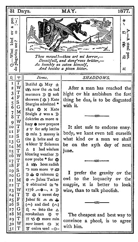 almanac May 1877