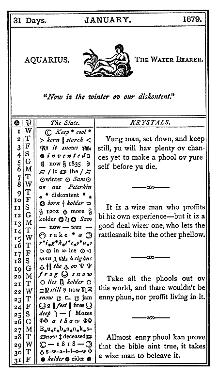 almanac January 1879