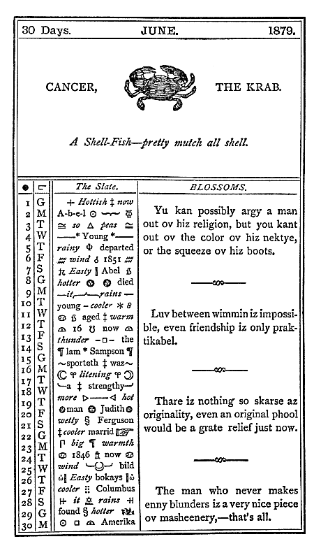 almanac June 1879
