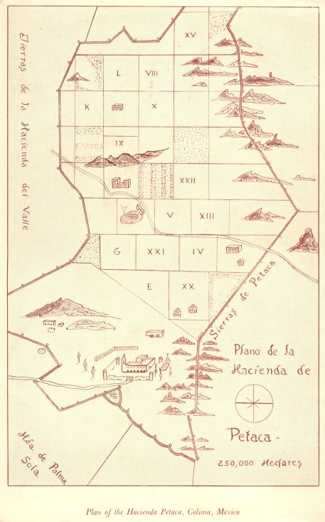 Plan of the Hacienda Petaca, Colima, Mexico
