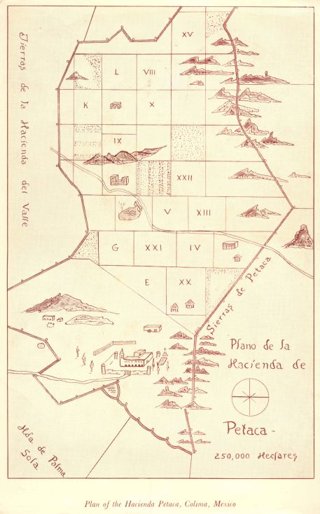 Plan of the Hacienda Petaca, Colima, Mexico