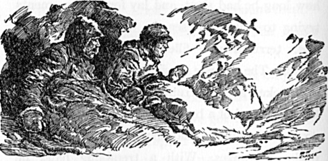 Connie Morgan "stared spellbound at the terrible splendour of the
changing lights."