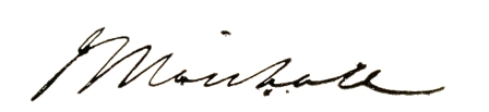 MARSHALL'S SIGNATURE IN 1797