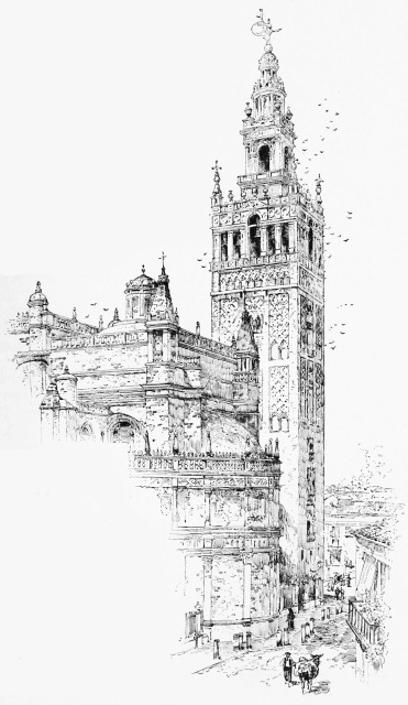 THE GIRALDA TOWER.
From a photograph by J. Laurent
& Co., Madrid.