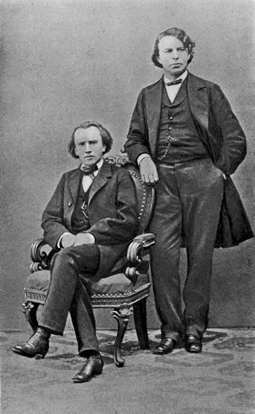 Photograph of Brahms and Joachim.