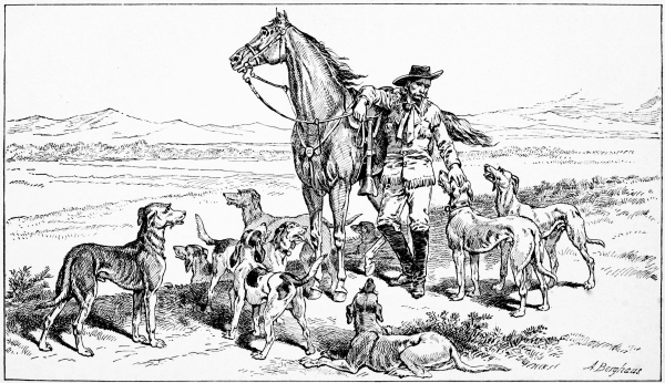 Custer with horse and dogs