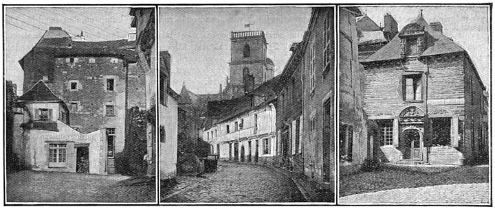 Winkel in Plo&euml;rmel. Straat in Plo&euml;rmel. Huis van den hertog de Mercoeur.