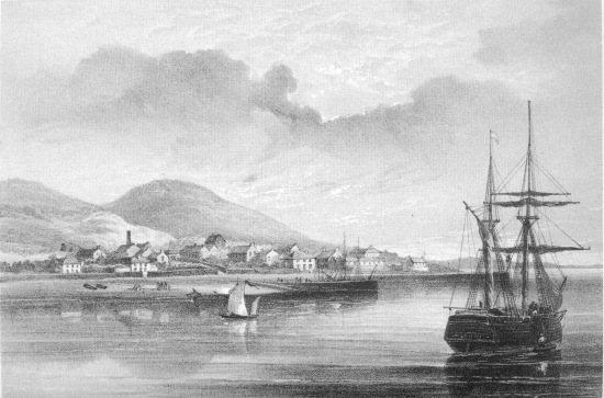 R. M. Bryson, lith from a drawing by R. Dudley London,
Day & Sons, Limited, Lith.

VALENCIA IN 1857-1858 AT THE TIME OF THE LAYING OF THE FORMER CABLE.