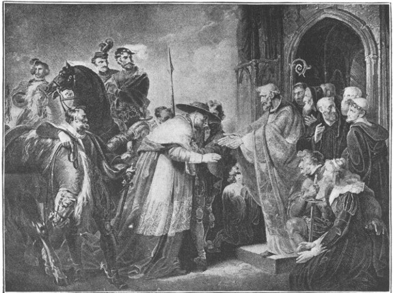 Cardinal Wolsey received at the Abbey
