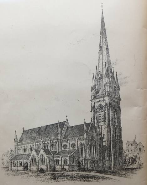The New Church of St. Mary Abbotts, Kensington, 1872.  The
Venerable Archdeacon Sinclair, Vicar
