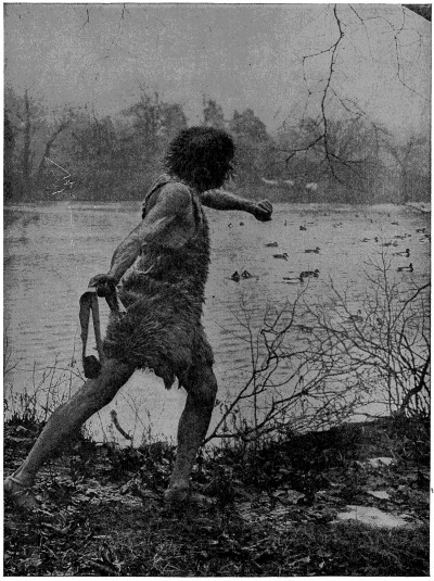 Hunting water fowl with a sling
