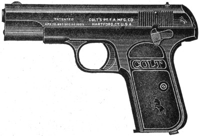 Colt hammerless automatic pistol