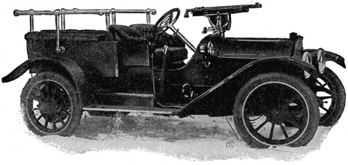Automobile-mounted machine gun