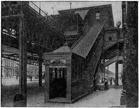 Escalator to train platform