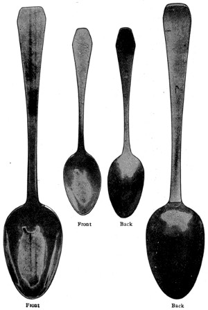 Coffin-handled spoons