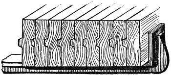 Cross-section of bowling alley bed