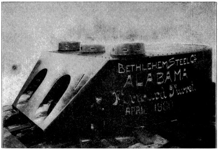 Forward turret for battleship Alabama