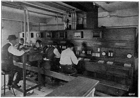Operators working on the pyrometers