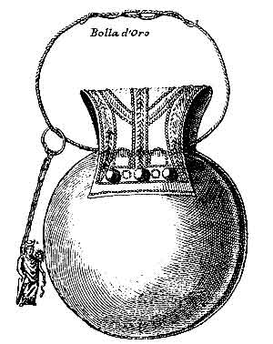 Fig. 17.&mdash;Fac-similé d'une bulle d'or