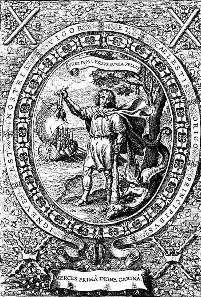 Fig. 30.—Frontispice du Blason des armoiries de tous les chevaliers de la Toison d'or