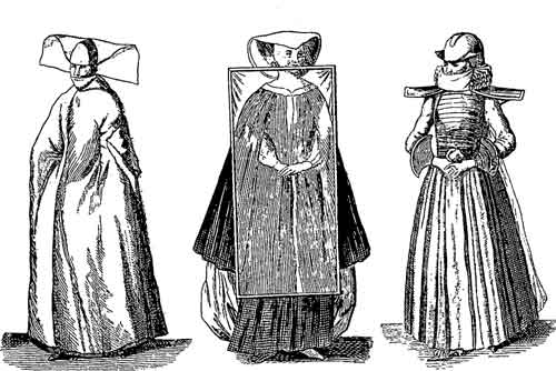 Fig. 31.—Divers costumes de deuil au dix-huitime sicle