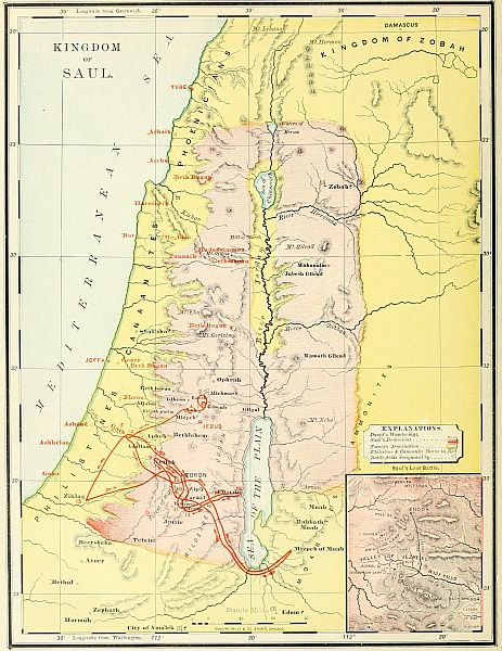 map: KINGDOM OF SAUL.
