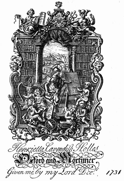 Countess of Oxford and Mortimer's bookplate