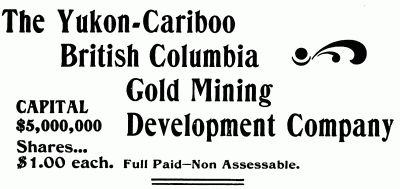 The Yukon-Cariboo British Columbia Gold Mining Development Company title