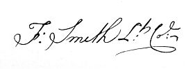Signature;  Lt. Coln. Francis Smith