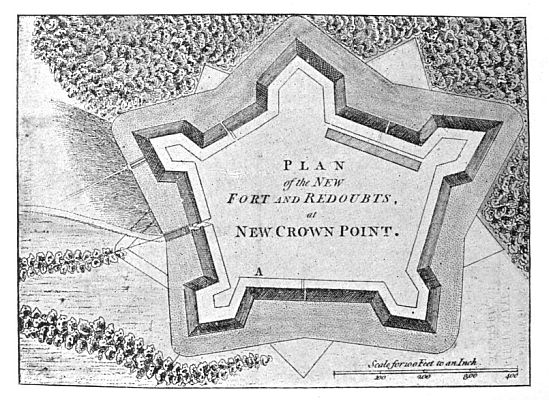 Plan of the New Fort and Redoubts at New Crowne Point