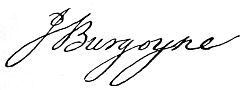 Signature: J Borgoyne