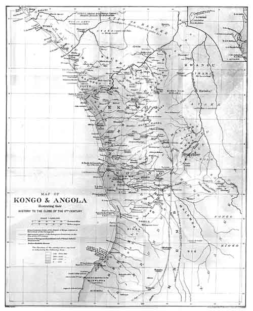MAP OF KONGO & ANGOLA