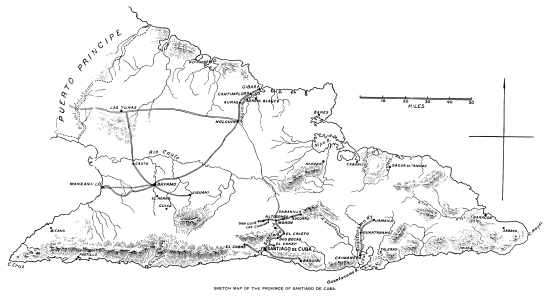 SKETCH-MAP OF THE PROVINCE OF SANTIAGO DE CUBA