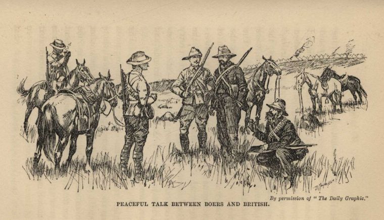 PEACEFUL TALK BETWEEN BOERS AND BRITISH.