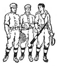 three baseball player boys