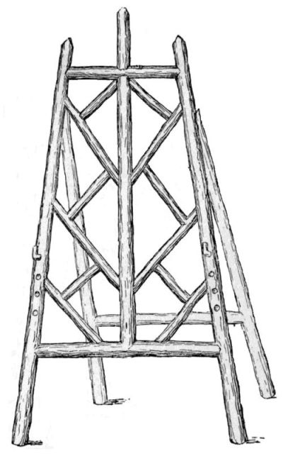 Fig. 3.—Small Easel in Rustic Work.