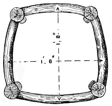 Fig. 48.—Plan of Armchair Seat Frame.