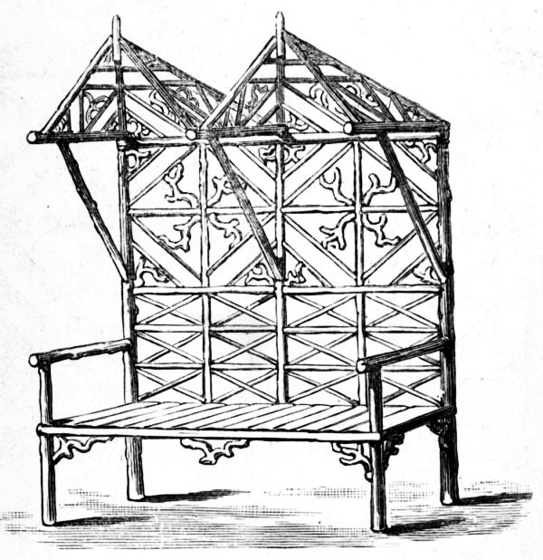 Fig. 58.—Garden Seat with Canopy.