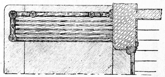 Fig. 96.—Part Plan of Seat and Floor of Cottage Porch.