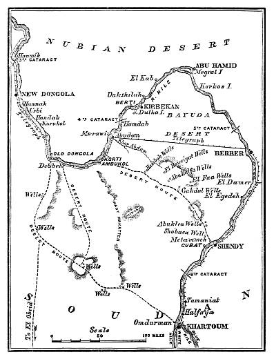 map: area surrounding Khartoum