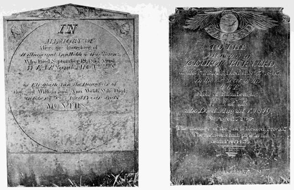 TOMBSTONES CUT BY BURNARD