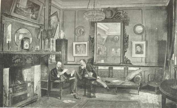 ‘The Green Dining Room,’ 16 Cheyne Walk.  (From a
Painting by Dunn, at ‘The Pines.’)