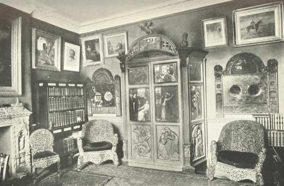 A Corner in ‘The Pines,’ showing the Painted and
Carved Cabinet