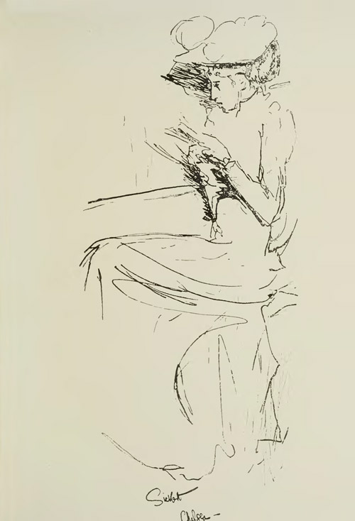 Illustration: A Lady Reading